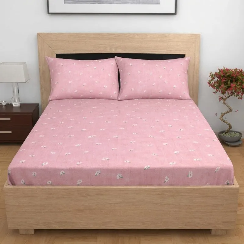 Calm Petals Cotton Bedsheet - 300 TC media 3