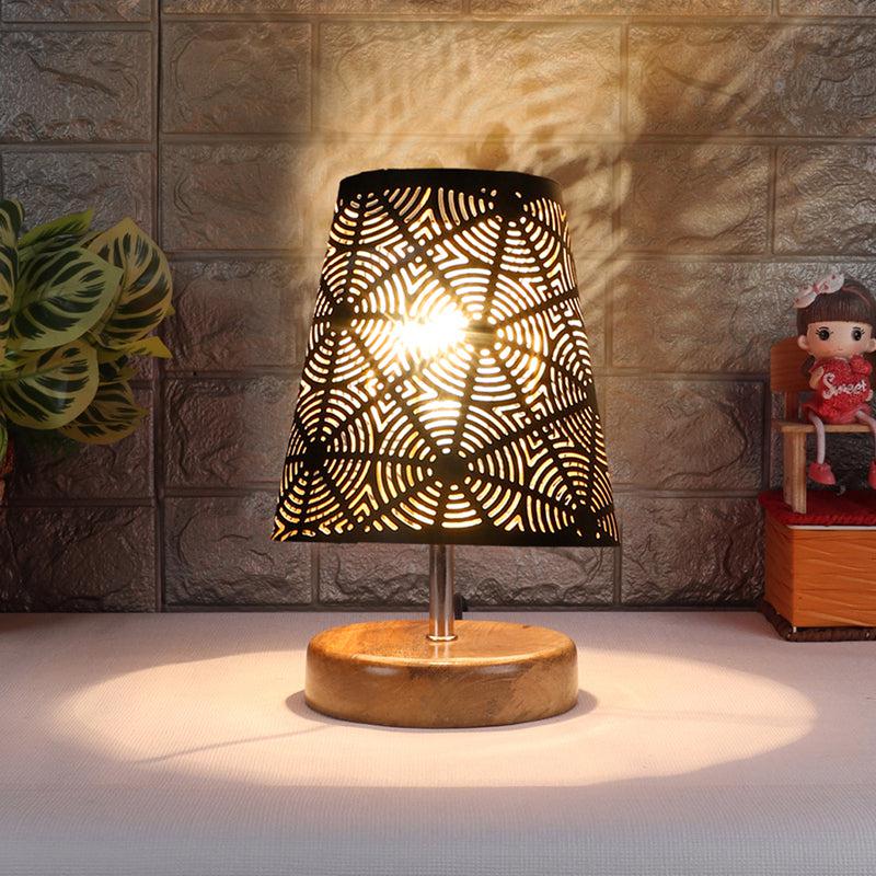 Neso Etched Metal Table Lamp - Black,Brown