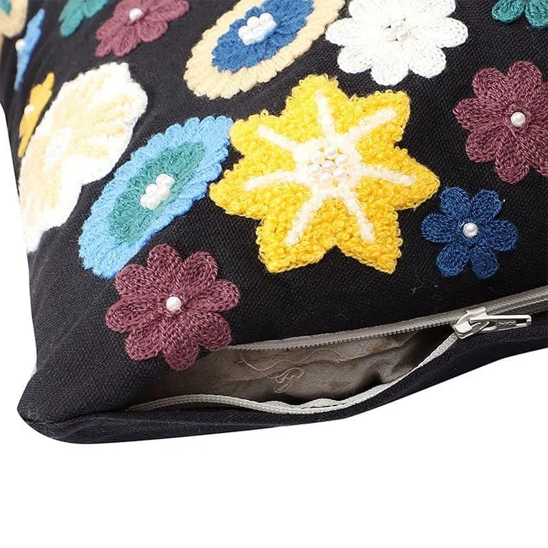 Floro Blast Cushion Cover - Black media 6