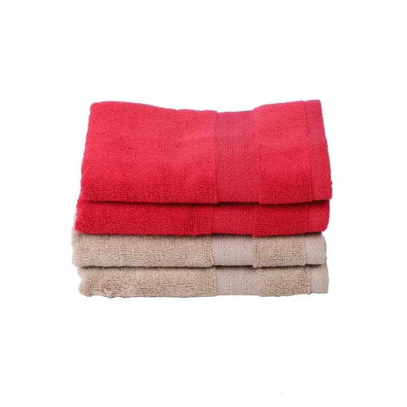 Miorah Hand Towel (Red & Beige) - Set Of Four media 5