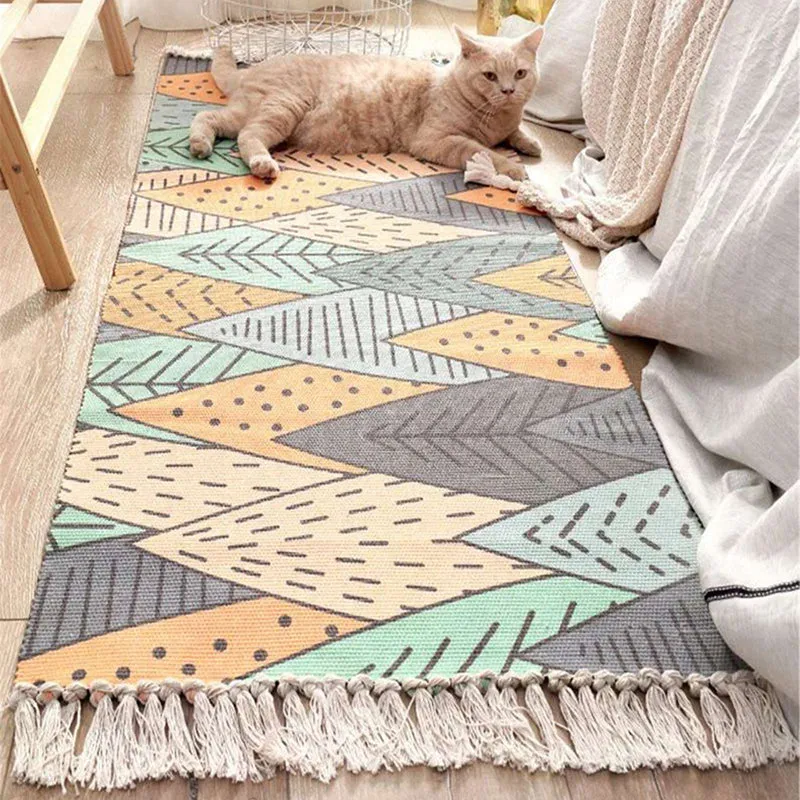 Leafy Lemour Cotton Runner Rug media 6
