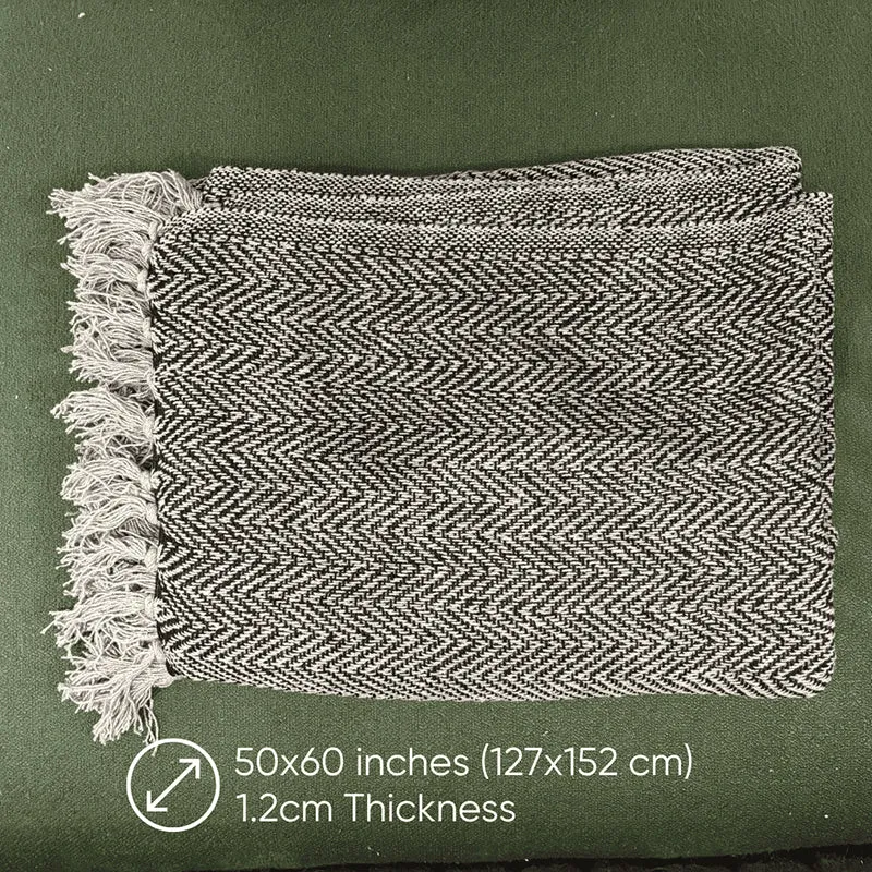 Looma Chevron Cotton Throw media 6