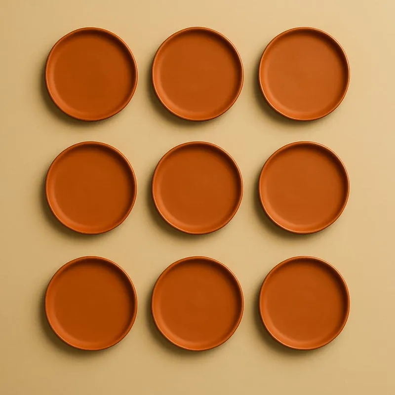 Terrya Handcrafted Terracotta Wall Plate - Set Of Nine media 4