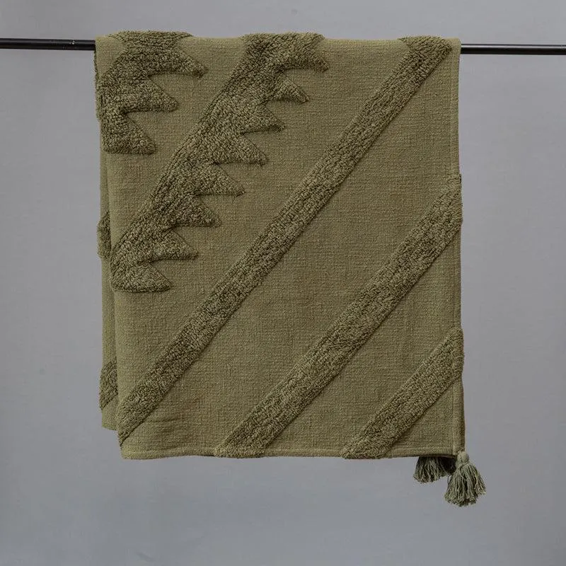 Nixia Table Tufted Tassled Throw - Rectangle media 3