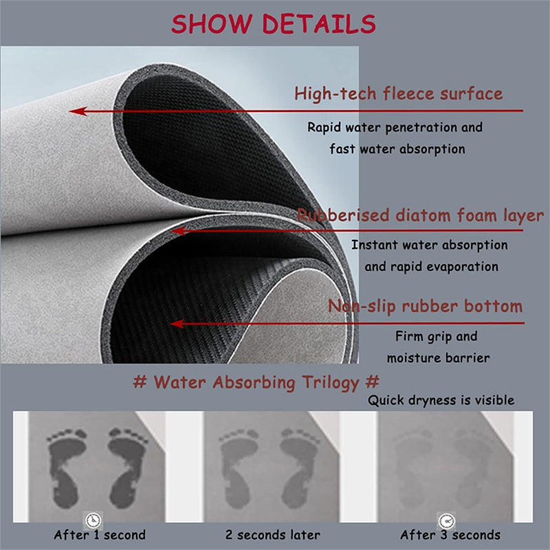 Elegant Fiora Anti-Skid Rubber Bath Mat media 4