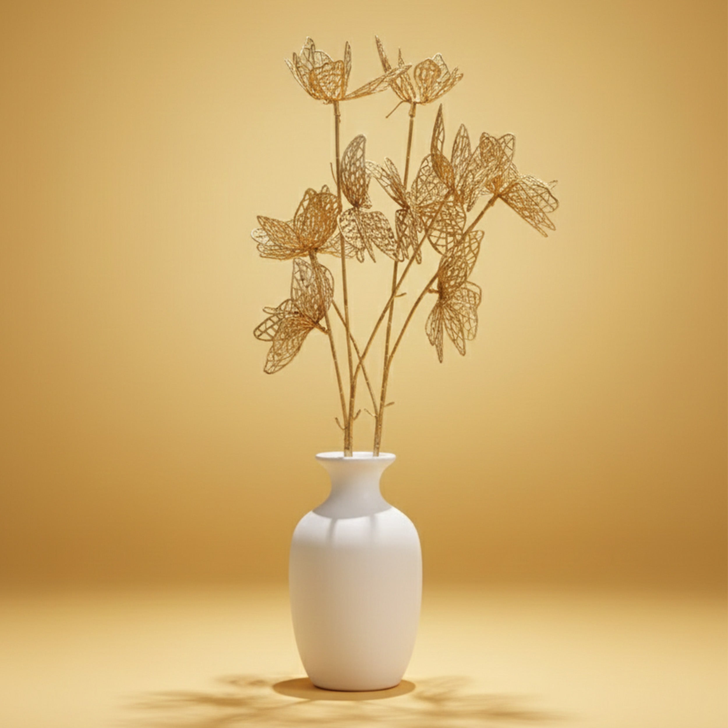 Petaline Butterfly Artificial Flower - Set of Two media 3