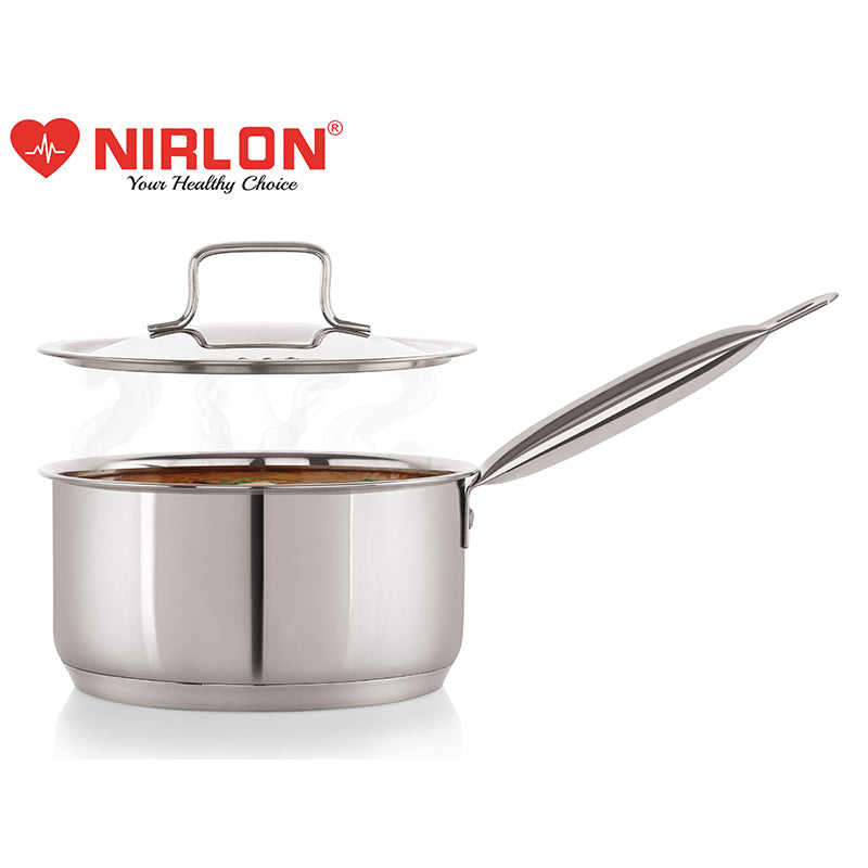 Nirlon Steel Saucepan With Lid - 2800 ML/8 Inches media 5