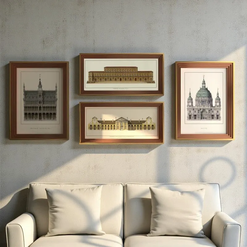 Vintage Artchitecture Wall Art - Set Of Four media 3