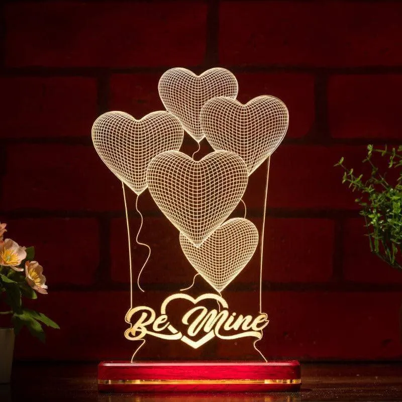 Be Mine LED Acrylic Table Lamp - Transparent media 1
