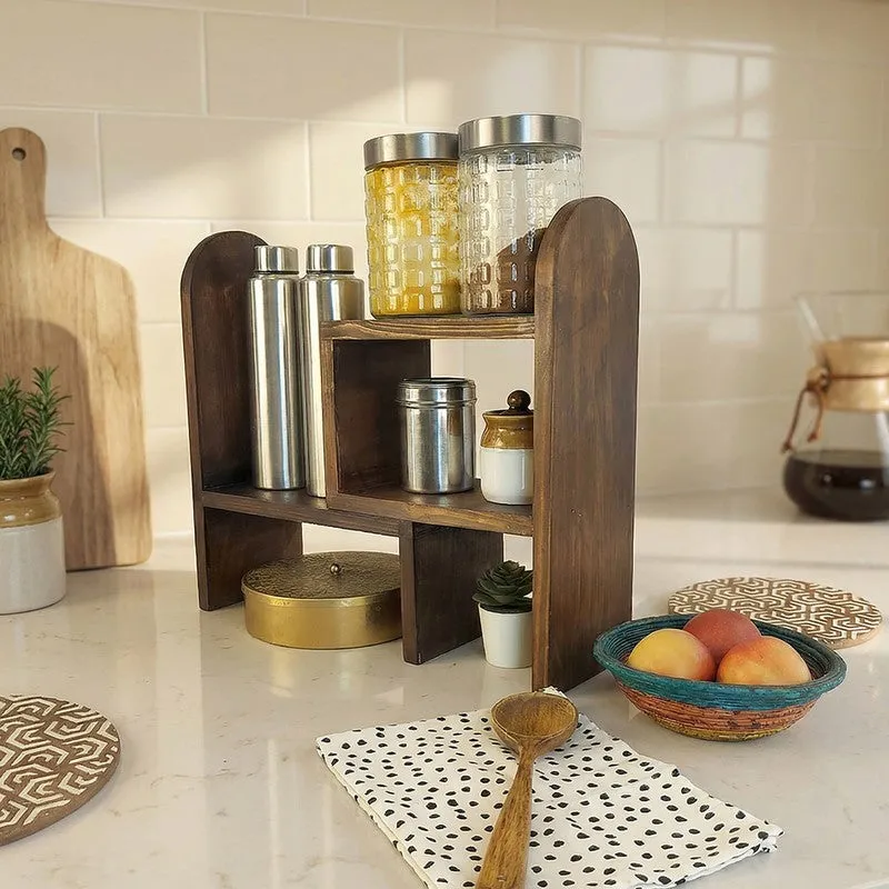 Astris Wooden Kitchen Countertop Organiser media 3