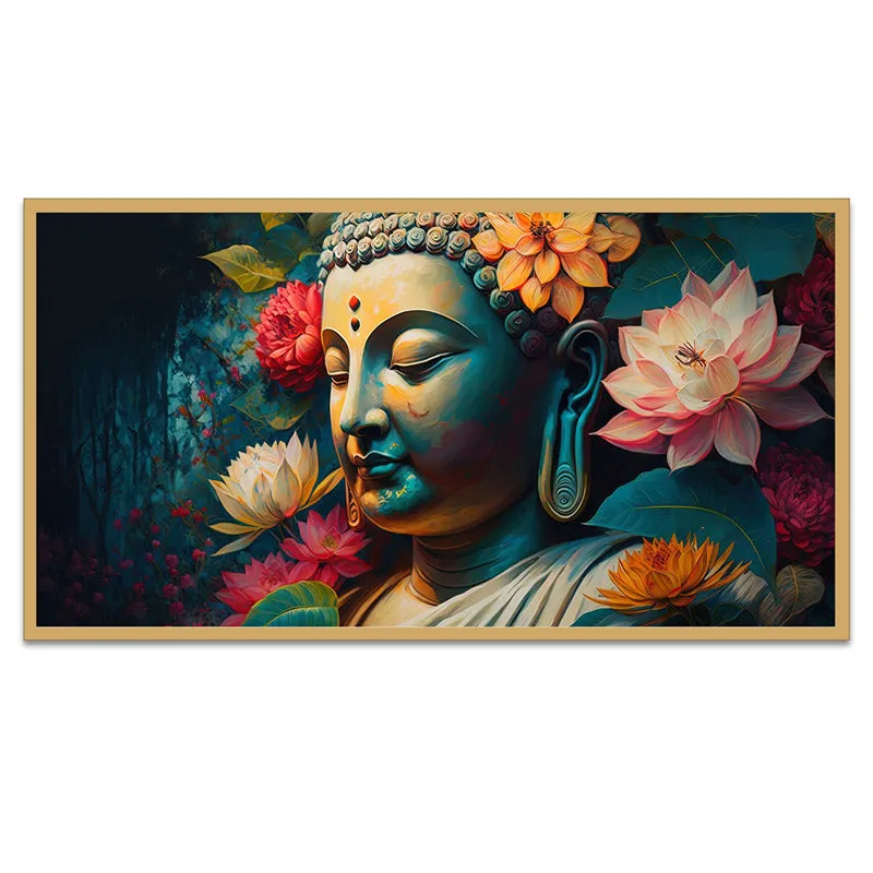 Soul In Peace Buddha Canvas Wall Painting media 3