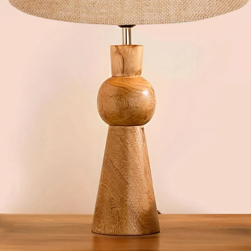 Angler Neo Jute Wooden Table Lamp - Beige,Brown media 3
