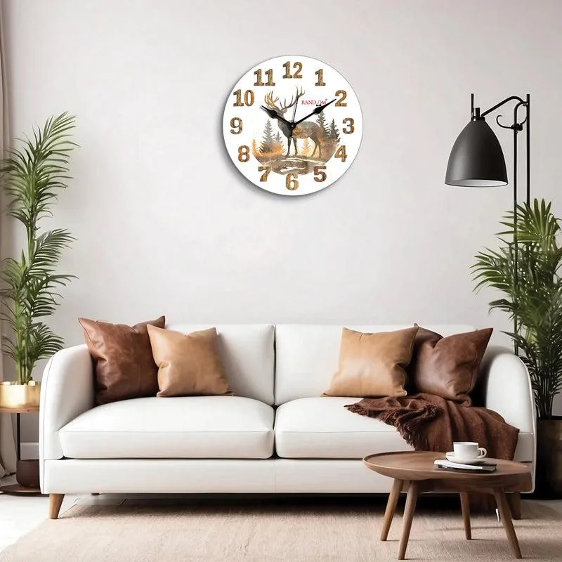 Chrono Mirage Analog Wooden Wall Clock media 4