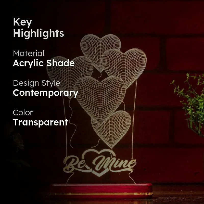 Be Mine LED Acrylic Table Lamp - Transparent media 2