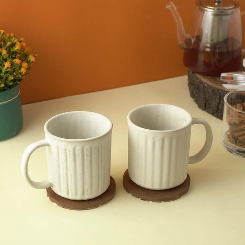 Horete Ceramic Coffee Mug (400 mL Each) - Set of Two media 3