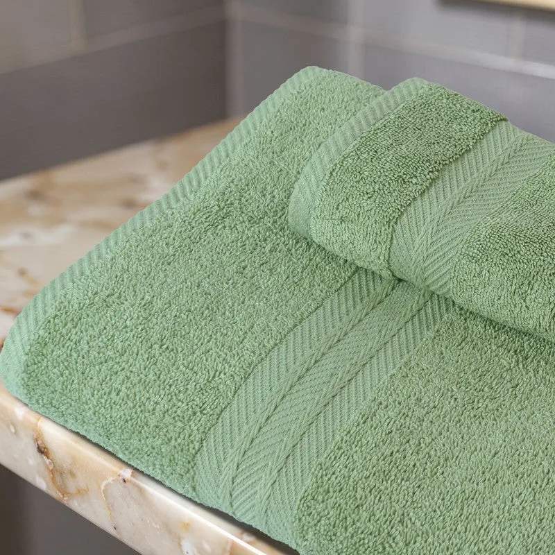 PlushAura Cotton Bath Towel (Olive) media 8
