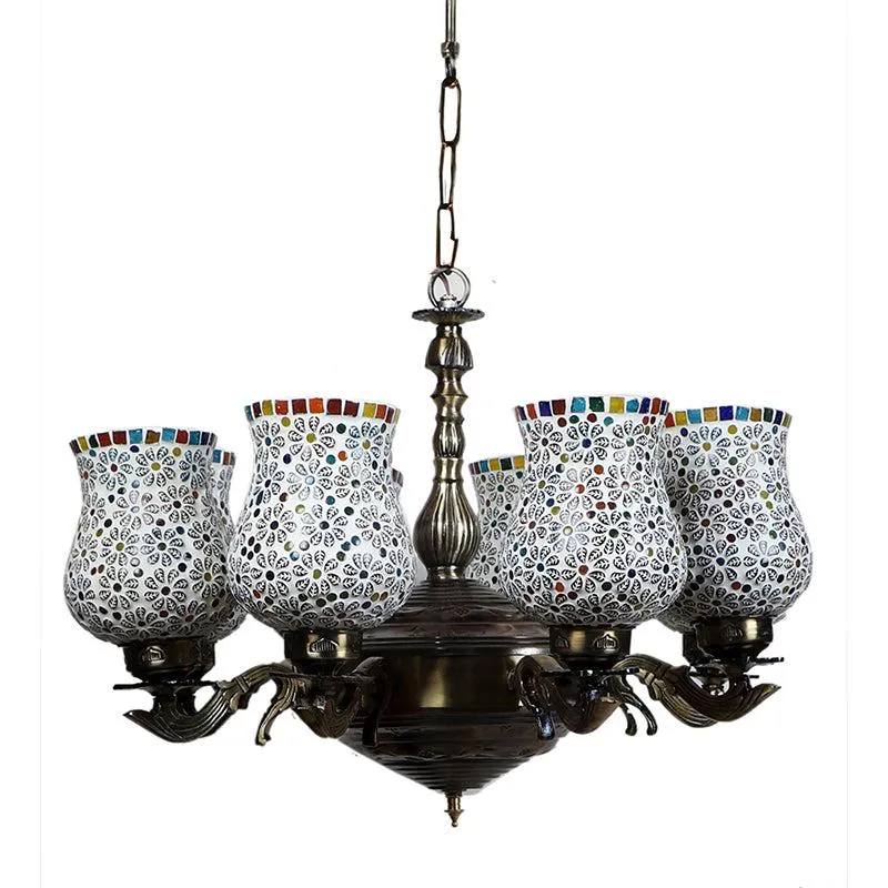 Ervo Vilona Mosaic Golden Antique Ceiling Lamp media 4