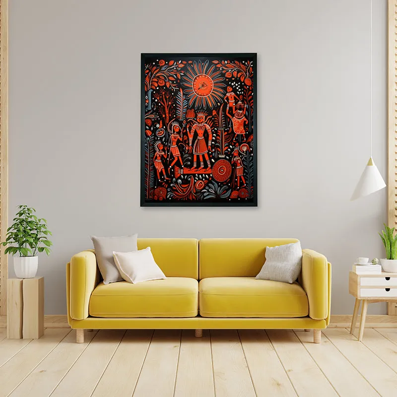 Tribe Ceremony Canvas Wall Art media 5