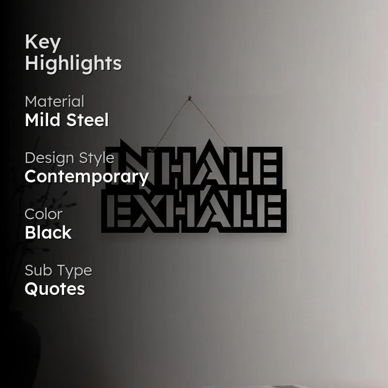 Inhale Exhale Mild Steel Wall Accent media 2