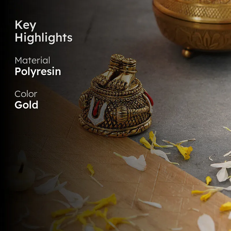 Shree Paadham Polyresin Idol - Gold media 2