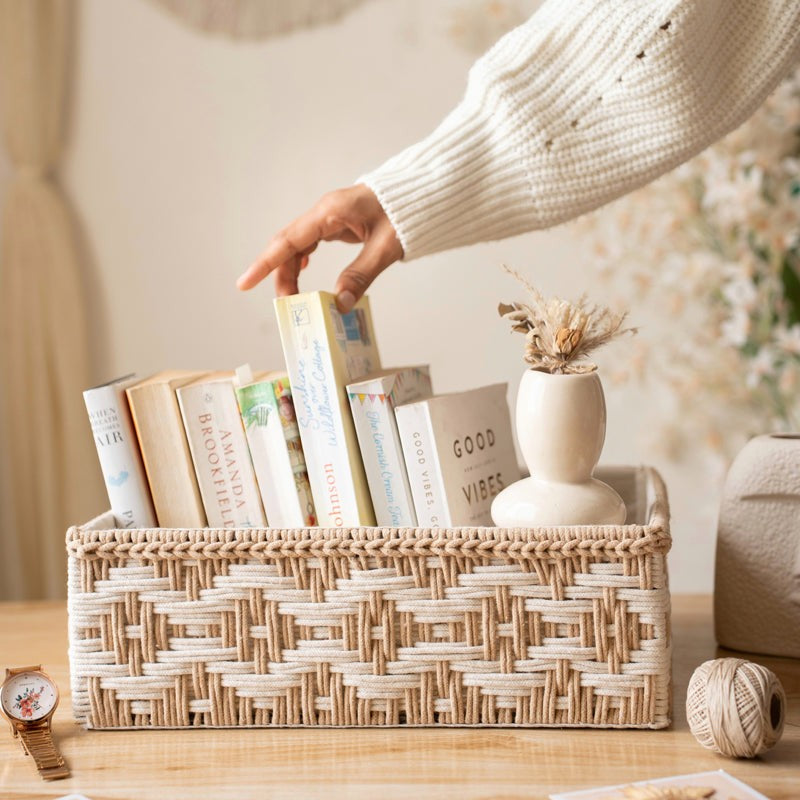 Frayla Macrame (Metal,Cotton) Storage Basket - Set of Three image 4