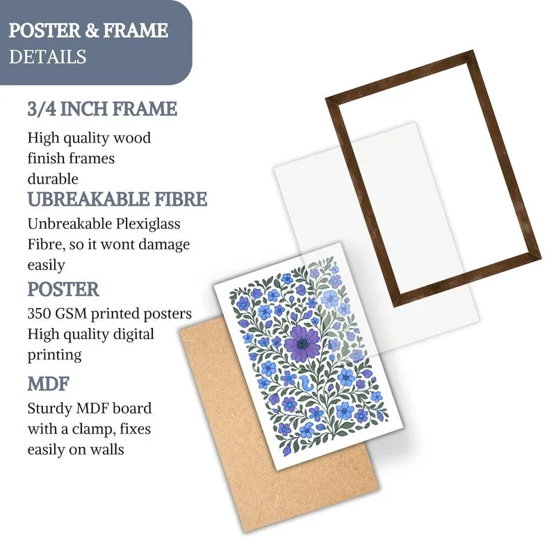 Royal Botanica Paper Wall Painting With Frame - Brown media 7