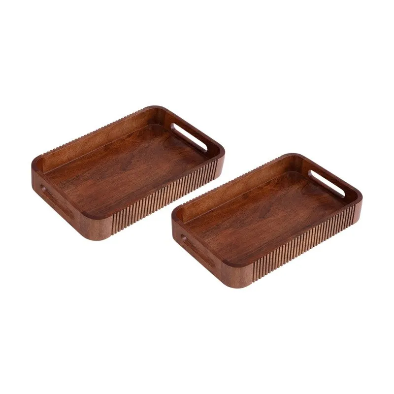 Duet Nested Wooden Serving Trays - Set Of Two media 6