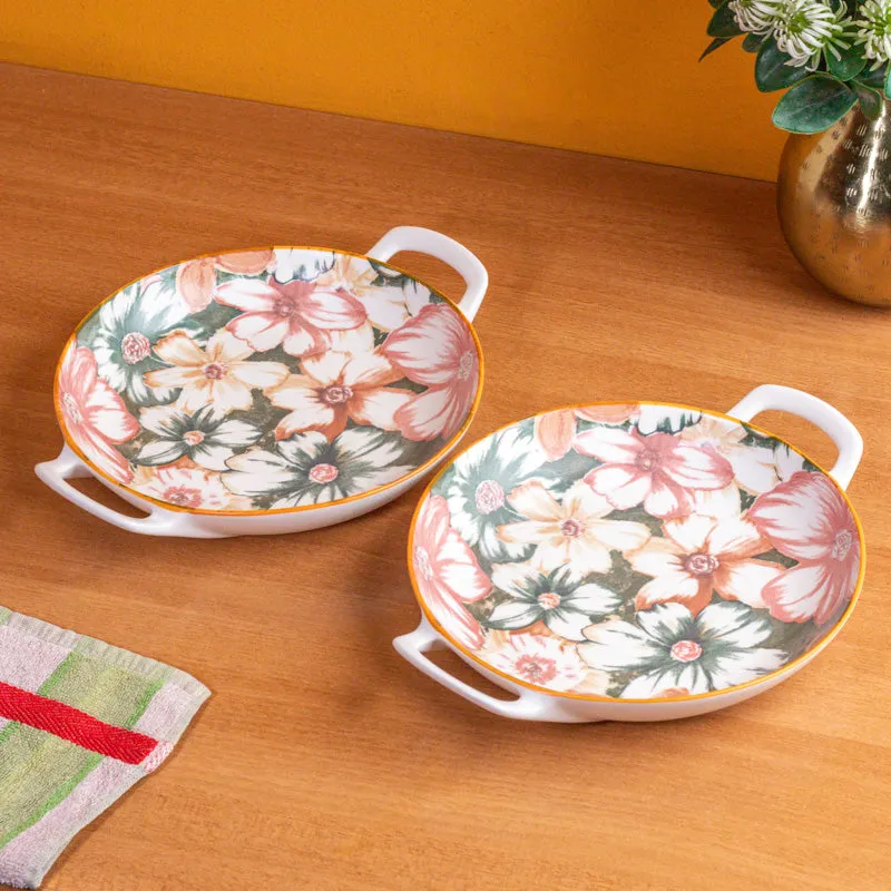 Blush Bloom Porcelain Platter - Set Of Two media 1