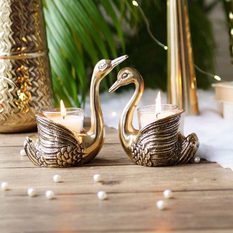 Swan Duo Candle Holder - Set Of Two media 5