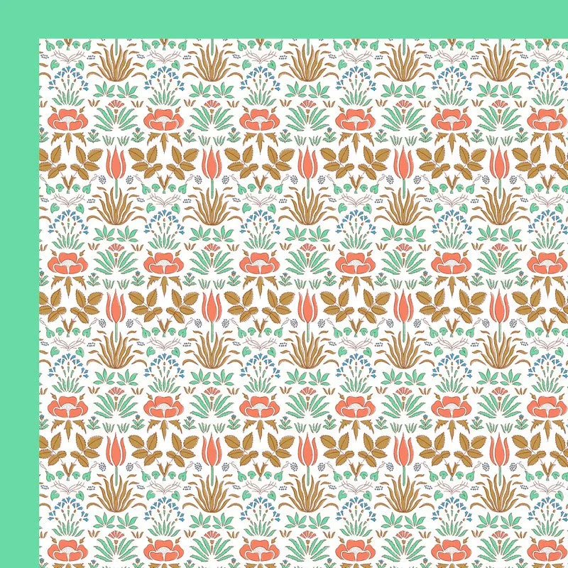 Rang Harmony Cotton Bedsheet (Orange,Green) - 120 TC media 6