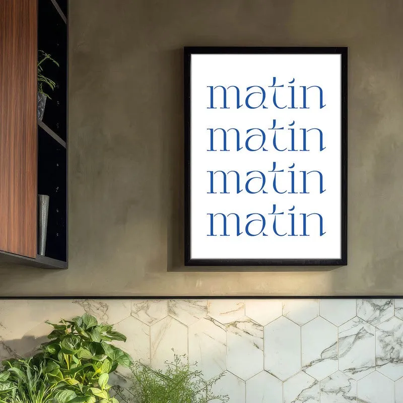 Matin Letters Archival Canvas Wall Art - Black media 3