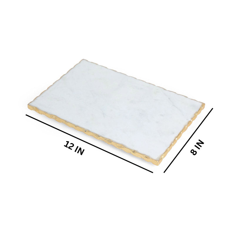 Trendy Appetizer Hand Crafted (Marble,Brass) Marble Platter media 6