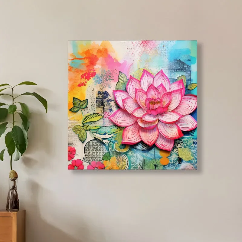 Orchid Lotus Wall Art Without Frame media 2