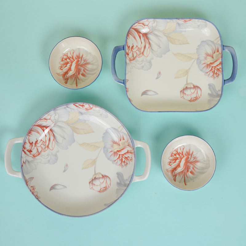 Mida Floral Porcelain Serving Set - Four Piece Set media 4