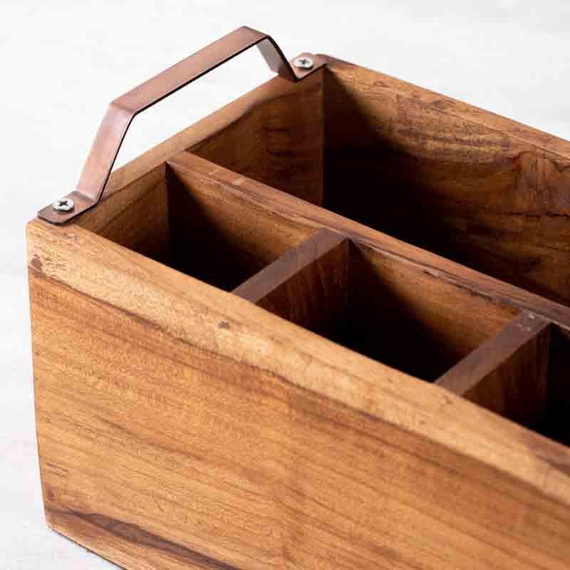 Cedar Cutlery Holder - Brown & Bronze media 4