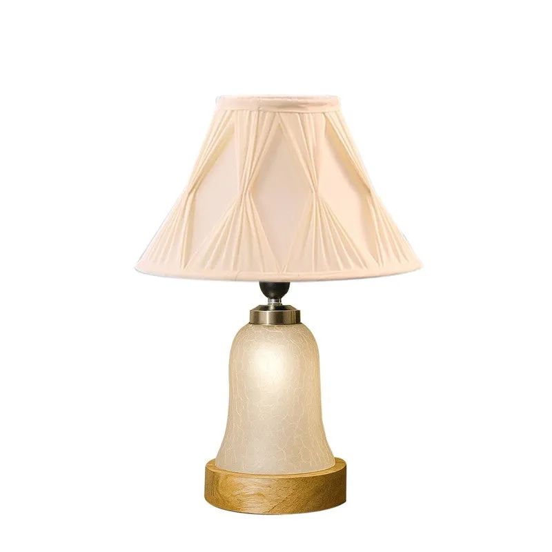 Zoravelle Smocked Wooden Table Lamp - OffWhite media 5