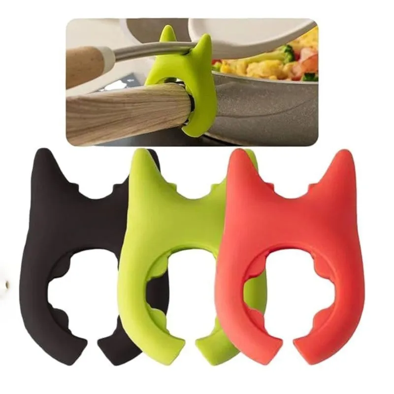 Green Silicone Pot Edge Utensil Holder media 7