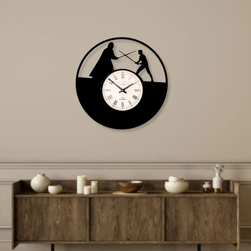 Fighter Steel Analog Wall Clock - Black media 3