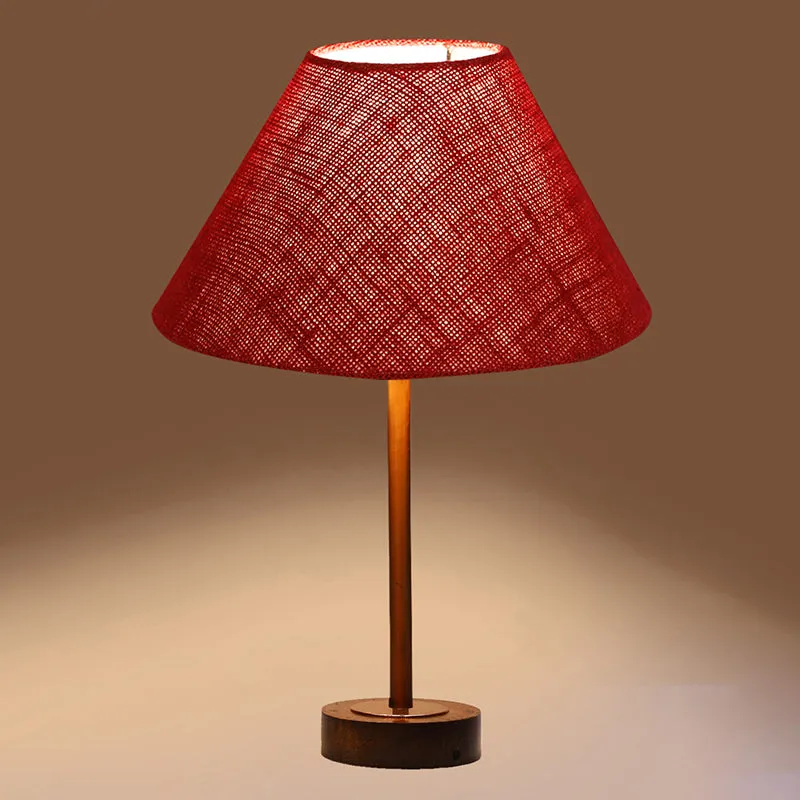 Sienna II Rodin Wooden Table Lamp - Maroon,Copper,Brown media 6
