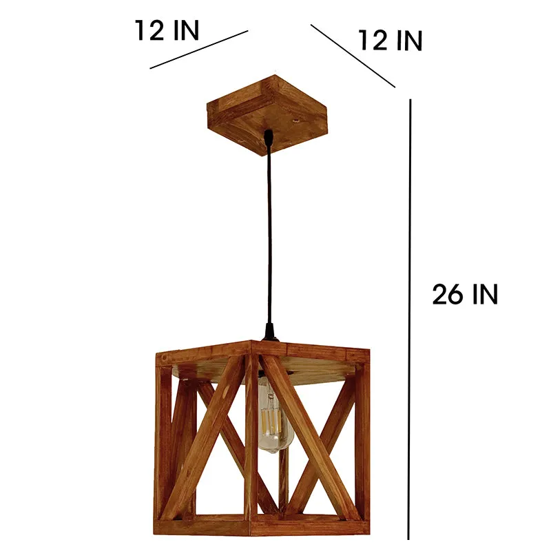Lystra Single Wooden Ceiling Lamp media 6