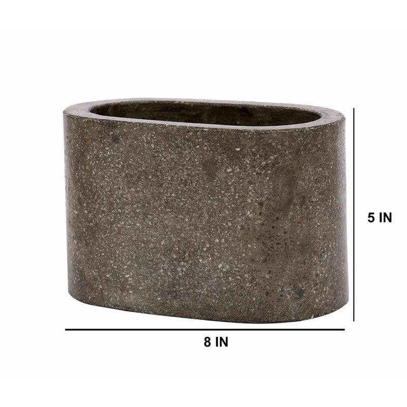 Grey Terrazzo Hand Crafted Marble Planter media 5
