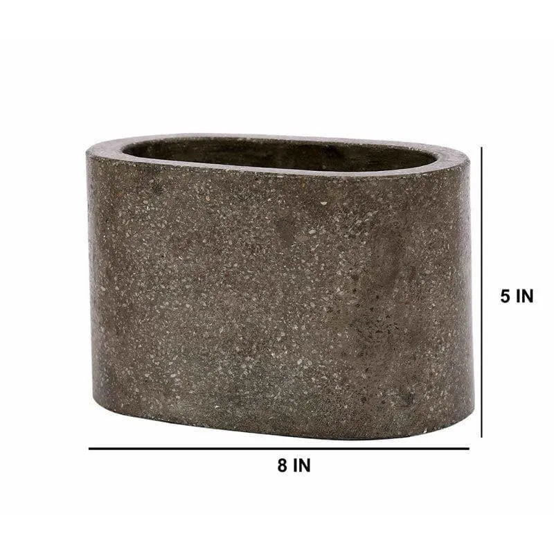 Grey Terrazzo Hand Crafted Marble Planter media 5