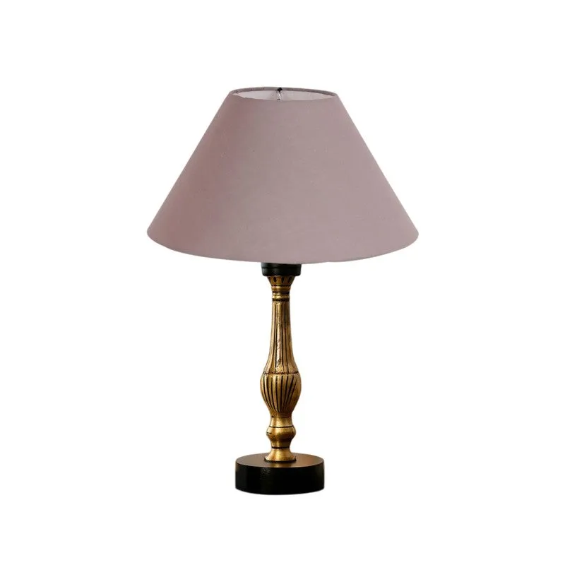 Aurelo Elin Wooden Table Lamp - Grey media 5