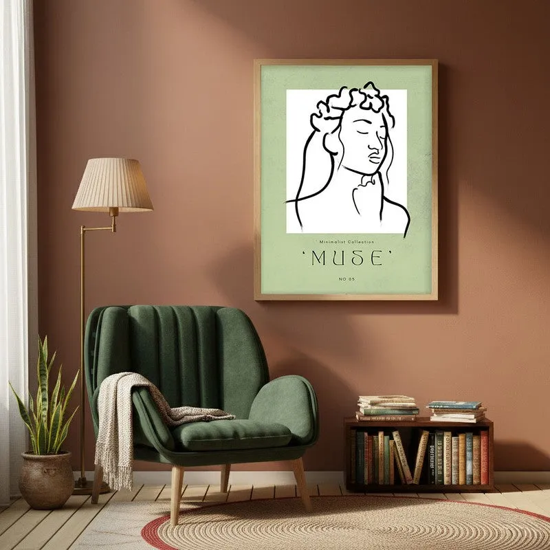 Graceon Canvas Wall Painting With Brown Frame media 1