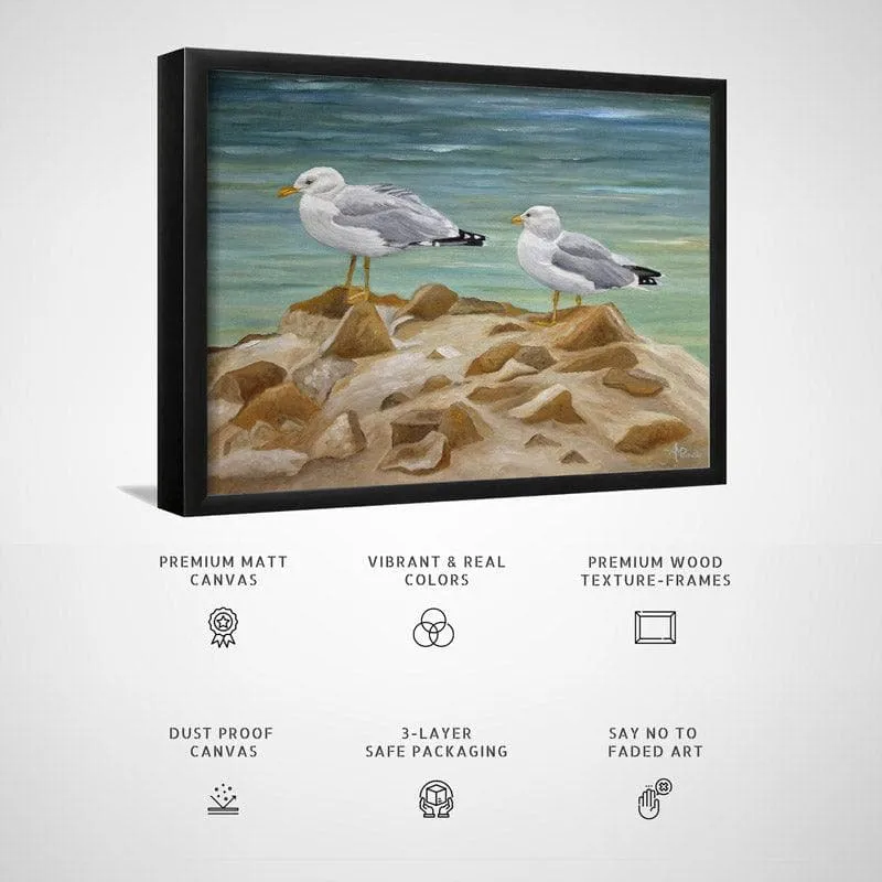 Two Of A Kind Canvas Wall Painting - Black Frame media 5