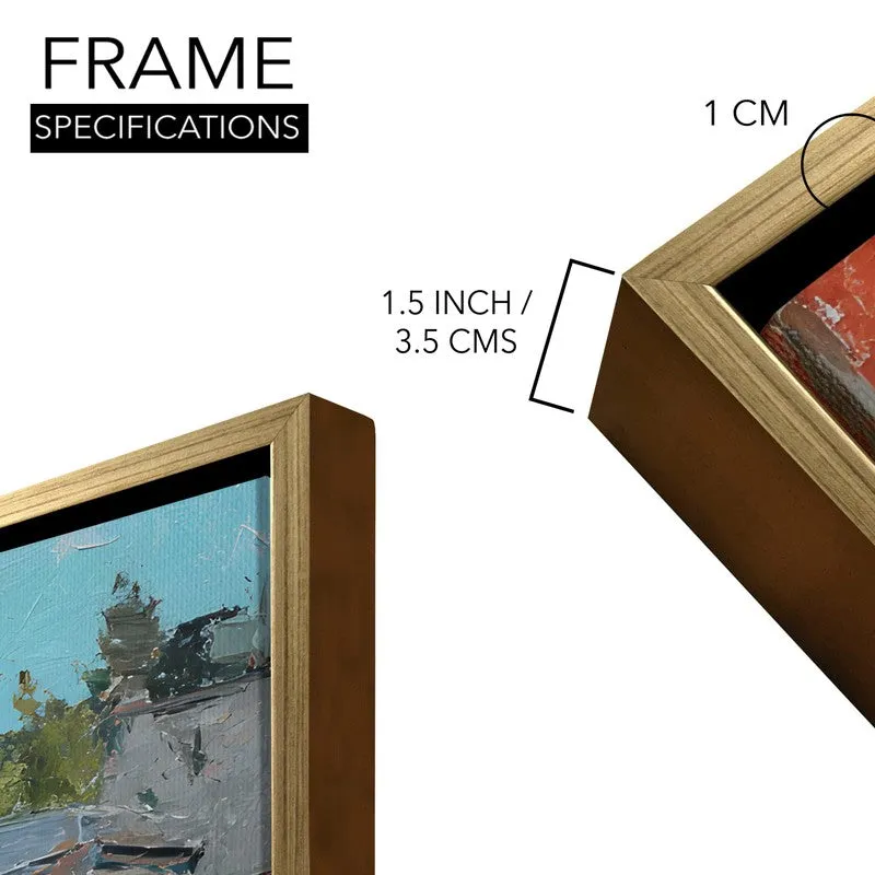 Street Brass Canvas Wall Painting With Frame media 8