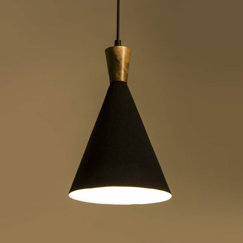 Orange Tree Noir Mango Wood Ceiling Lamp