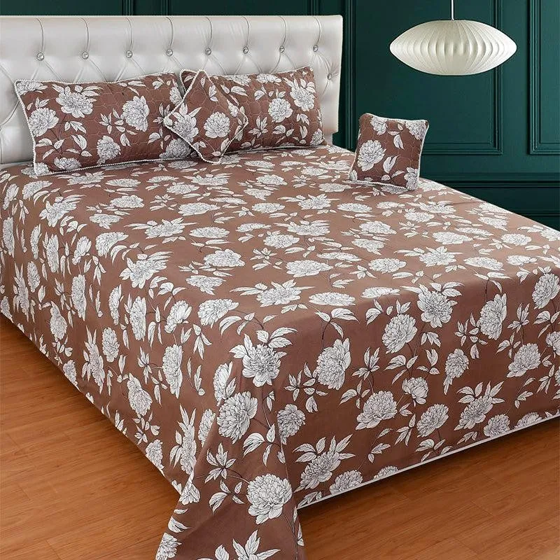Sumera Pompom Laced Floral Microfiber Bedding Set - Five Piece Set media 1