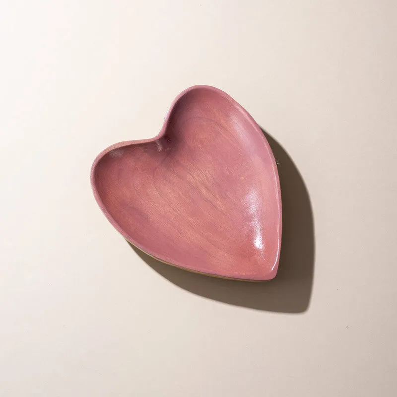 Heart Charm Handcrafted Mango Wood Platter media 3