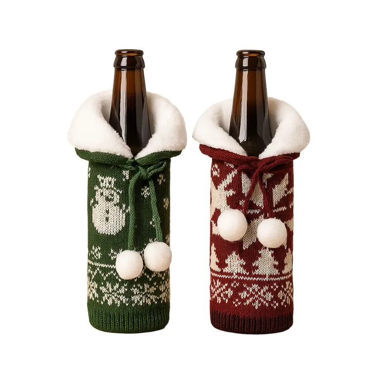 Jolly Sip Sparkle Bottle Christmas Ornament - Set Of Two media 3